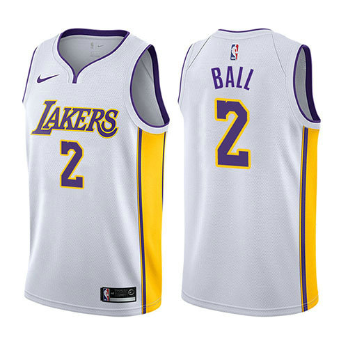 Camiseta baloncesto Lonzo Ball 2 2017-18 Blanco Los Angeles Lakers Hombre