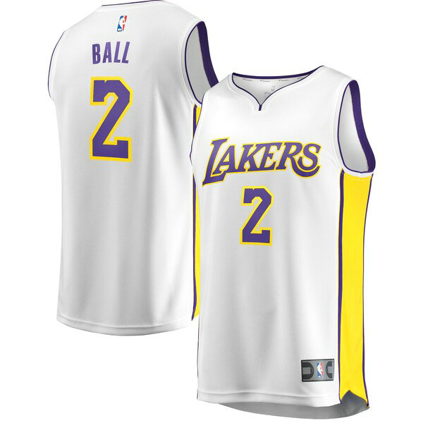 Camiseta baloncesto Lonzo Ball 2 Association Edition Blanco Los Angeles Lakers Hombre