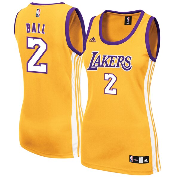 Camiseta baloncesto Lonzo Ball 2 Réplica Amarillo Los Angeles Lakers Mujer