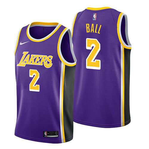 Camiseta baloncesto Lonzo Ball 2 Statement 2018 P鐓pura Los Angeles Lakers Hombre