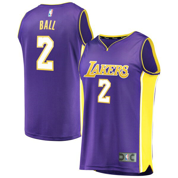 Camiseta baloncesto Lonzo Ball 2 Statement Edition Púrpura Los Angeles Lakers Hombre