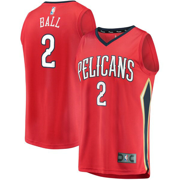 Camiseta baloncesto Lonzo Ball 2 Statement Edition Rojo New Orleans Pelicans Hombre