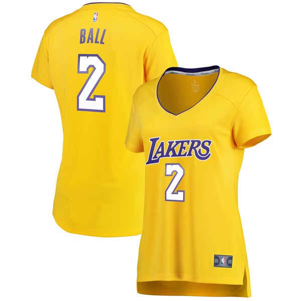 Camiseta baloncesto Lonzo Ball 2 icon edition Amarillo Los Angeles Lakers Mujer