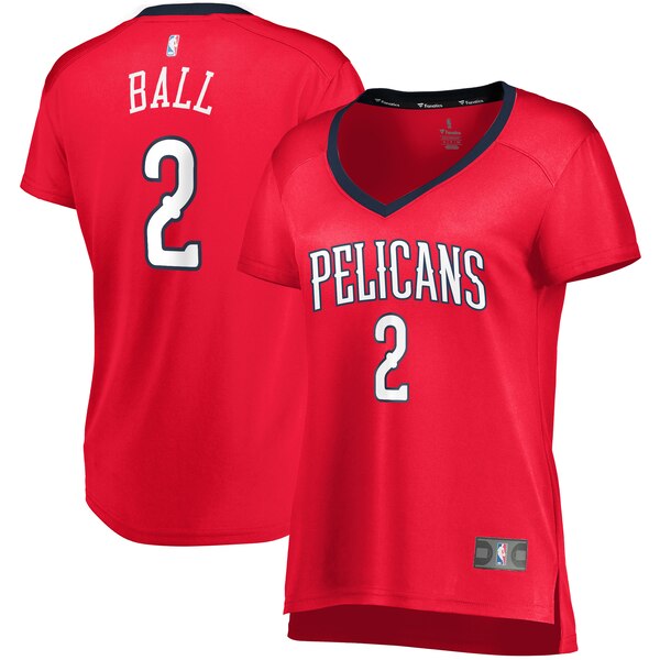 Camiseta baloncesto Lonzo Ball 2 statement edition Rojo New Orleans Pelicans Mujer