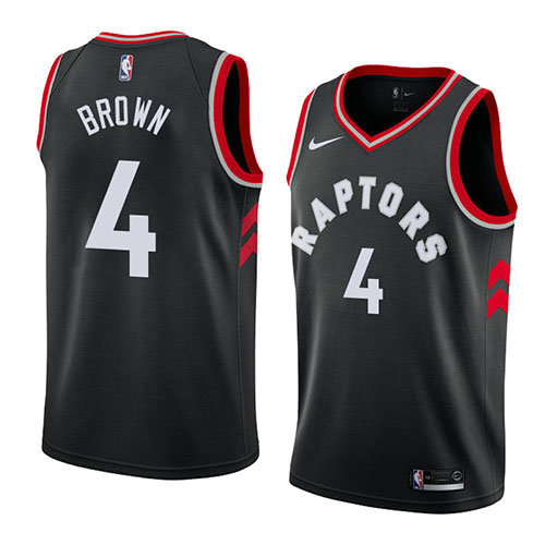 Camiseta baloncesto Lorenzo Brown 4 Statement 2018 Negro Toronto Raptors Hombre