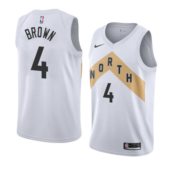 Camiseta baloncesto Lorenzo Marron 4 Ciudad 2018 Blanco Toronto Raptors Hombre