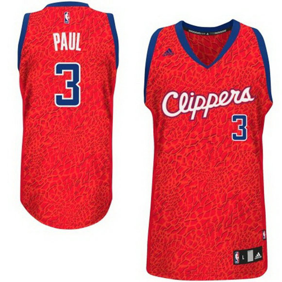Camiseta baloncesto Los Angeles Clippers Leopard Chris Paul 3 Roja