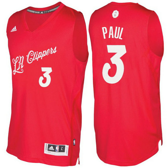 Camiseta baloncesto Los Angeles Clippers Navidad 2016 Chris Paul 3 Roja