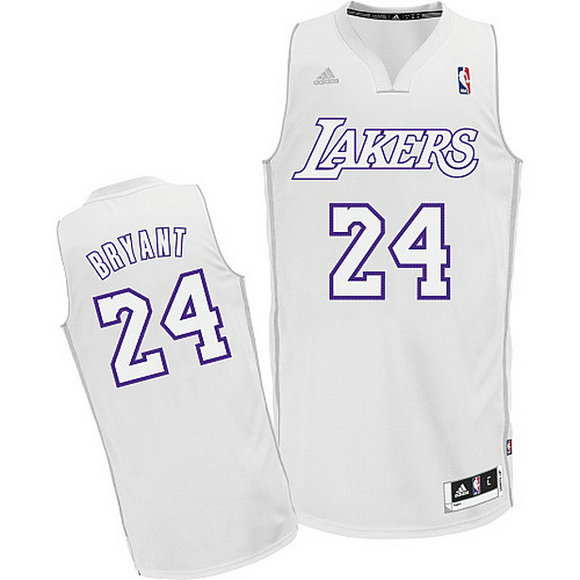 Camiseta baloncesto Los Angeles Lakers Navidad 2012 Kobe Bryant 24 Blanca