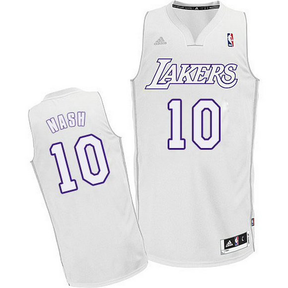 Camiseta baloncesto Los Angeles Lakers Navidad 2012 Steve Nash 10 Blanca