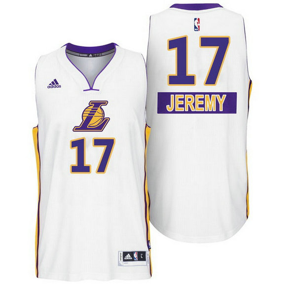 Camiseta baloncesto Los Angeles Lakers Navidad 2014 Jeremy Lin 17 Blanca