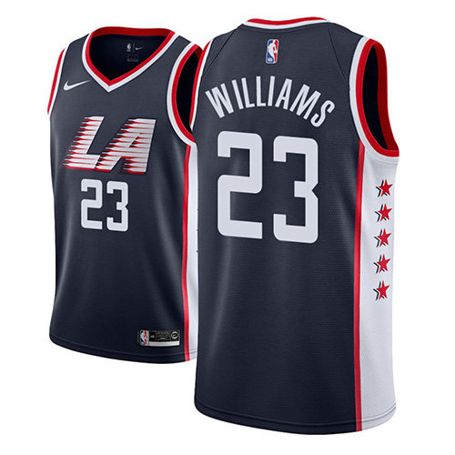 Camiseta baloncesto Lou Williams 23 Ciudad 2018-19 Azul Los Angeles Clippers Hombre