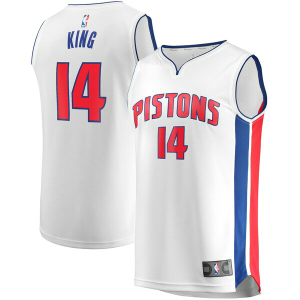 Camiseta baloncesto Louis King 14 Association Edition Blanco Detroit Pistons Hombre