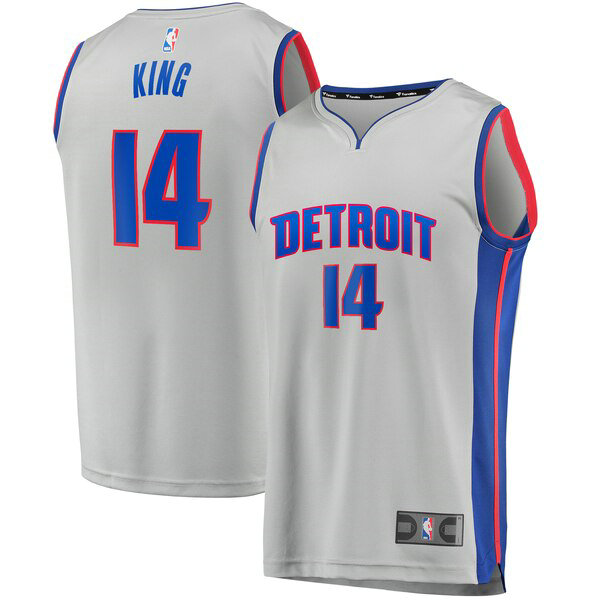 Camiseta baloncesto Louis King 14 Statement Edition Gris Detroit Pistons Hombre