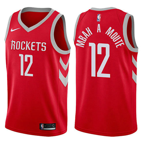 Camiseta baloncesto Luc Mbah A Moute 12 2017-18 Rojo Houston Rockets Hombre