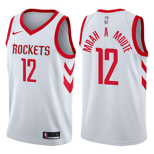 Camiseta baloncesto Luc Mbah A Moute 12 Association 2017-18 Blanco Houston Rockets Hombre