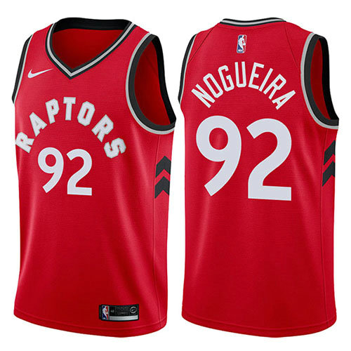 Camiseta baloncesto Lucas Nogueira 92 Icon 2017-18 Rojo Toronto Raptors Hombre