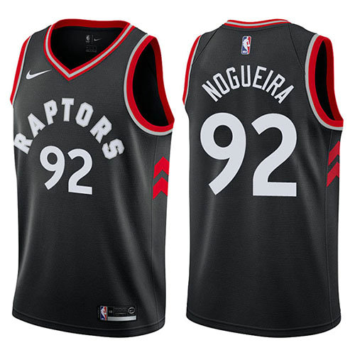 Camiseta baloncesto Lucas Nogueira 92 Statement 2017-18 Negro Toronto Raptors Hombre