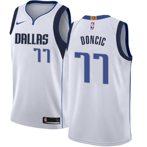Camiseta baloncesto Luka Doncic 77 Association 2018 Azul Dallas Mavericks Hombre