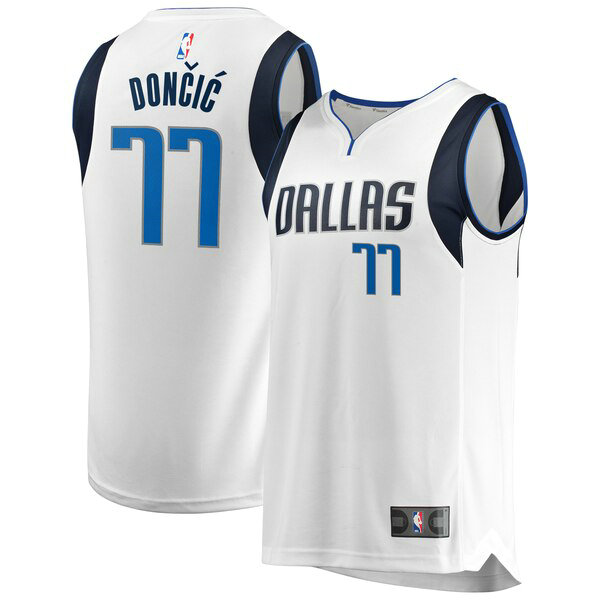 Camiseta baloncesto Luka Doncic 77 Association Edition Blanco Dallas Mavericks Hombre