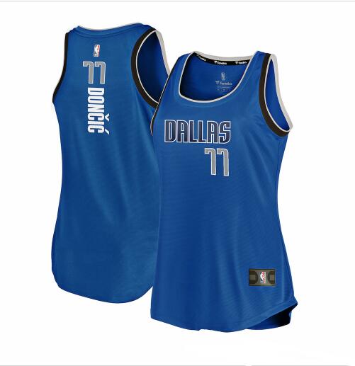 Camiseta baloncesto Luka Doncic 77 icon edition Azul Dallas Mavericks Mujer