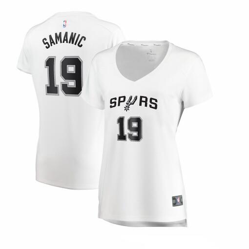 Camiseta baloncesto Luka Samanic 19 association edition Blanco San Antonio Spurs Mujer