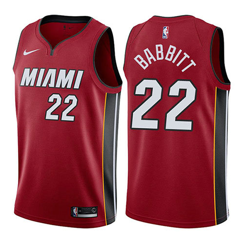 Camiseta baloncesto Luke Babbitt 22 Statement 2017-18 Rojo Miami Heat Hombre