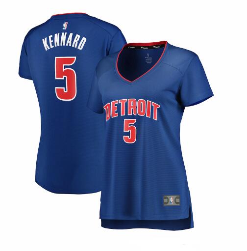 Camiseta baloncesto Luke Kennard 5 icon edition Azul Detroit Pistons Mujer