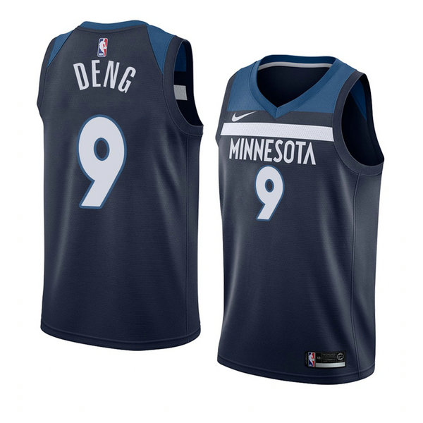 Camiseta baloncesto Luol Deng 9 Icon 2018 Azul Minnesota Timberwolves Hombre