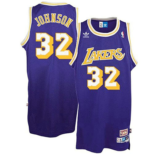 Camiseta baloncesto Magic Johnson 32 Retro P鐓pura Los Angeles Lakers Hombre