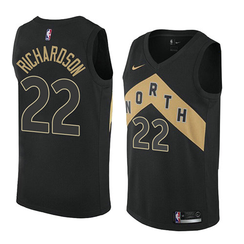 Camiseta baloncesto Malachi Richardson 22 Ciudad 2018 Negro Toronto Raptors Hombre