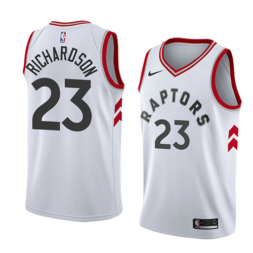 Camiseta baloncesto Malachi Richardson 23 Association 2018 Blanco Toronto Raptors Hombre