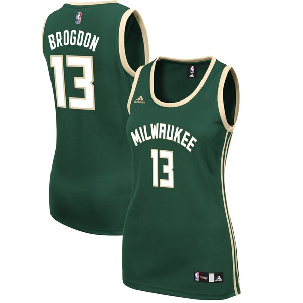 Camiseta baloncesto Malcolm Brogdon 13 Réplica Verde Milwaukee Bucks Mujer