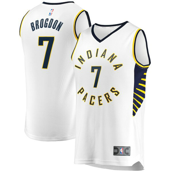 Camiseta baloncesto Malcolm Brogdon 7 Association Edition Blanco Indiana Pacers Hombre