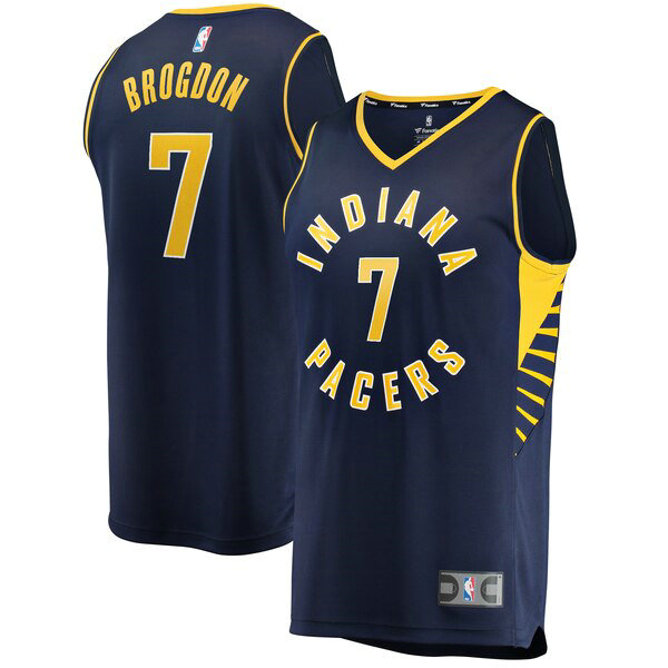 Camiseta baloncesto Malcolm Brogdon 7 Icon Edition Armada Indiana Pacers Hombre