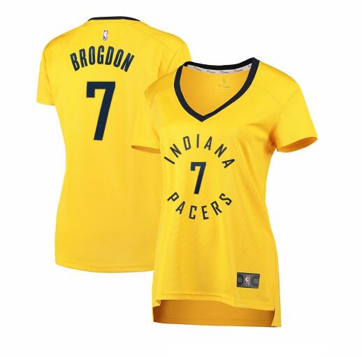 Camiseta baloncesto Malcolm Brogdon 7 statement edition Amarillo Indiana Pacers Mujer