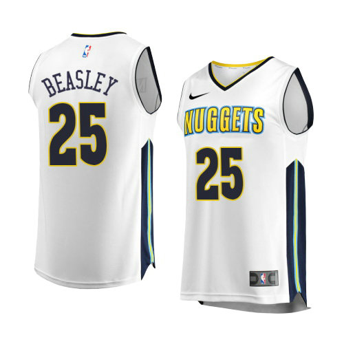 Camiseta baloncesto Malik Beasley 25 Association 2017-18 Blanco Denver Nuggets Hombre