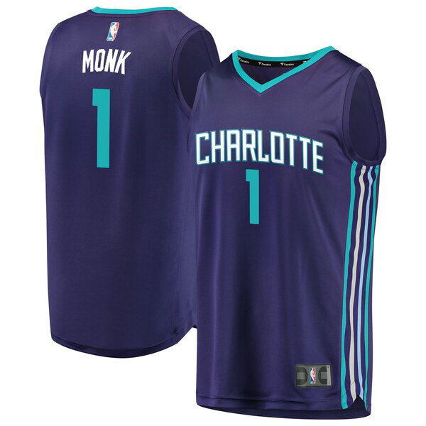 Camiseta baloncesto Malik Monk 1 2019-2020 Púrpura Charlotte Hornets Hombre