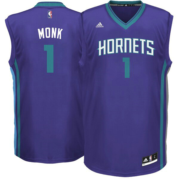 Camiseta baloncesto Malik Monk 1 2019 Púrpura Charlotte Hornets Hombre
