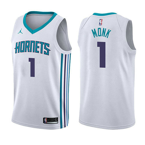 Camiseta baloncesto Malik Monk 1 Association 2017-18 Blanco Charlotte Hornets Hombre