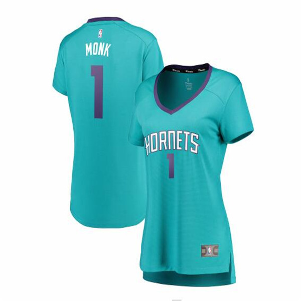 Camiseta baloncesto Malik Monk 1 icon edition Verde azulado Charlotte Hornets Mujer