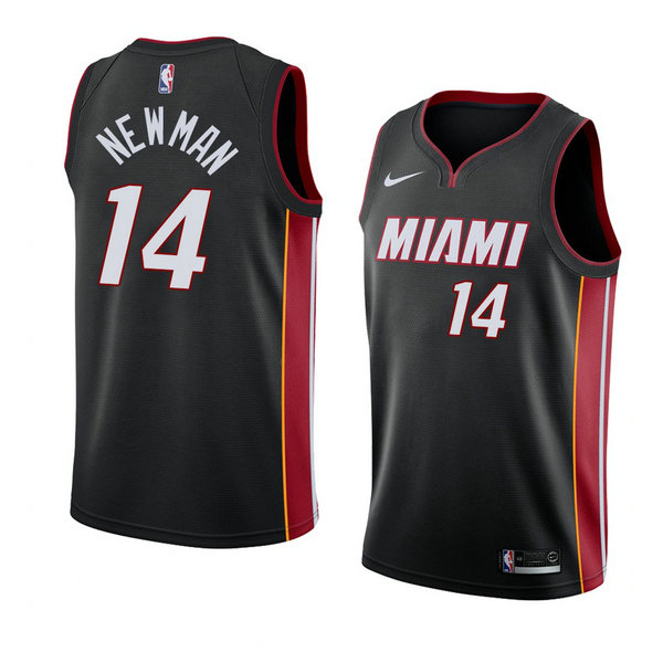 Camiseta baloncesto Malik Newman 14 Icon 2018 Negro Miami Heat Hombre