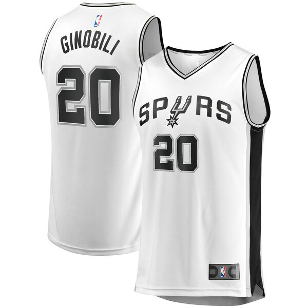Camiseta baloncesto Manu Ginobili 20 Association Edition Blanco San Antonio Spurs Hombre