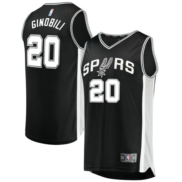 Camiseta baloncesto Manu Ginobili 20 Icon Edition Negro San Antonio Spurs Nino