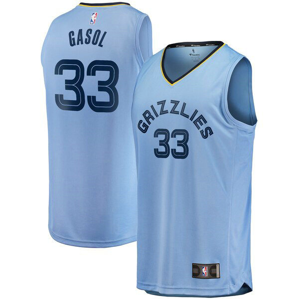 Camiseta baloncesto Marc Gasol 33 Fast Break Replica Azul Memphis Grizzlies Nino