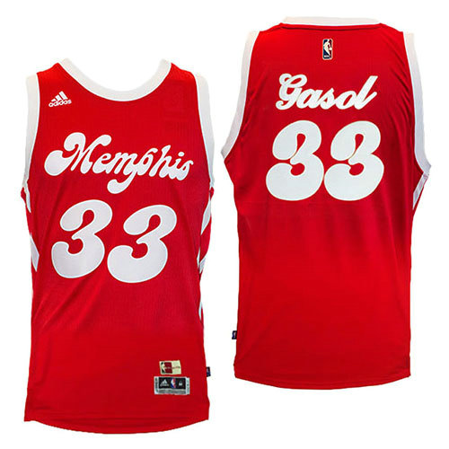 Camiseta baloncesto Marc Gasol 33 Retro Rojo Memphis Grizzlies Hombre