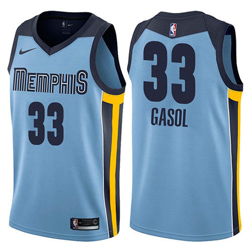 Camiseta baloncesto Marc Gasol 33 Statement 2017-18 Azul Memphis Grizzlies Hombre
