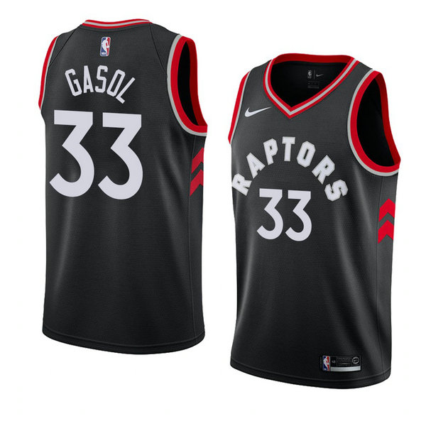 Camiseta baloncesto Marc Gasol 33 Statement 2018 Negro Toronto Raptors Hombre