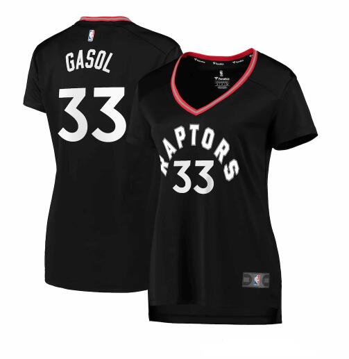 Camiseta baloncesto Marc Gasol 33 statement edition Negro Toronto Raptors Mujer