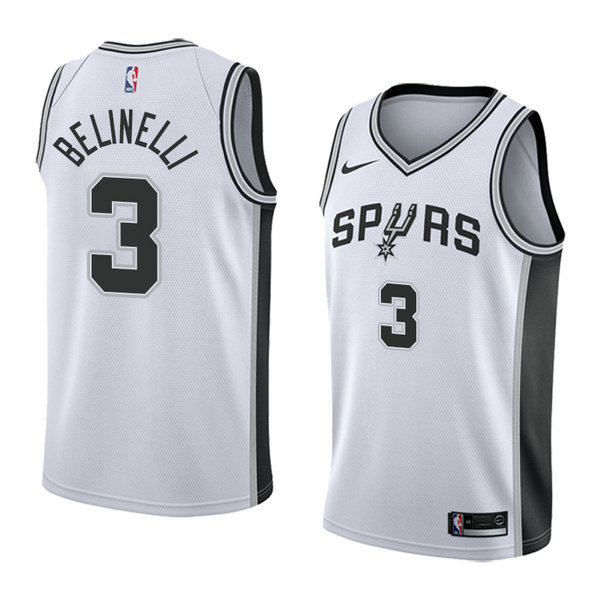 Camiseta baloncesto Marco Belinelli 3 Association 2018 Blanco San Antonio Spurs Hombre